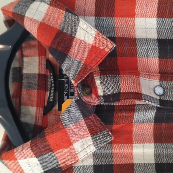 Carhartt Men's Rugged Flex Relaxed Fit Midweight Long-Sleeve Flannel Shirt - Picture 7 of 16